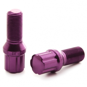 Boulons de roue conique RACING JB1 M12x1,5 L.27mm - Violet - lot de 20 + 1 adaptateur - Japan Racing