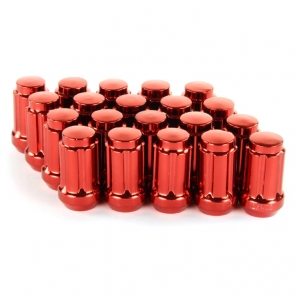 Écrous de roue Forgés conique fermé RACING JN2 M12x1,25 H.35mm - Rouge - lot de 20 + 1 adaptateur - Japan Racing