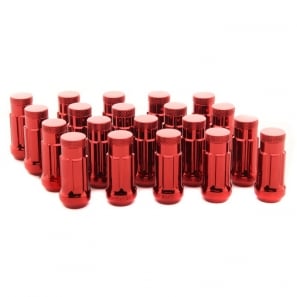 Écrous de roue Forgés conique fermé RACING JN3 M12x1,5 H.45mm - Rouge - lot de 20 + 1 adaptateur - Japan Racing