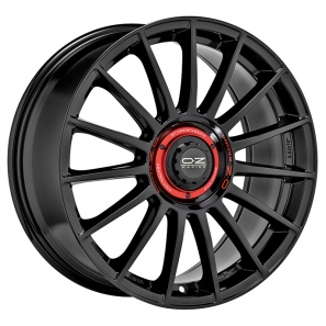 Jante OZ SUPERTURISMO EVOLUZIONE Gloss Black + Red Lettering 19 pouces