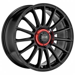 Jante OZ Superturismo Evoluzione Gloss Black - Red Lettering